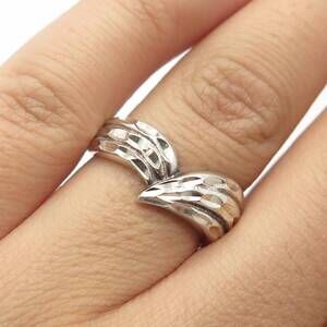 925 Sterling Silver Vintage Shube Bird Wings Ring Size 6.75